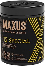 Набор точечно-ребристых презервативов Maxus Special X-Edition 12 шт с кейсом