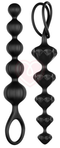 Набор из 2 анальных цепочек Satisfyer Beads чёрный фото 1