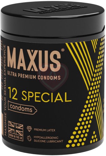 Набор точечно-ребристых презервативов Maxus Special X-Edition 12 шт с кейсом фото 1