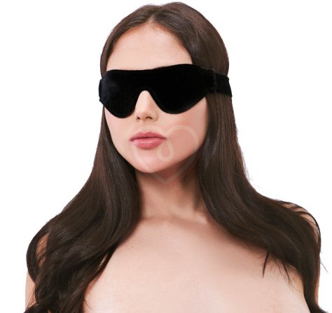 Чёрная мягкая маска на глаза Unisex Blindfold фото 2
