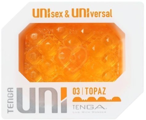 Мини мастурбатор Tenga Uni Topaz жёлтый фото 9
