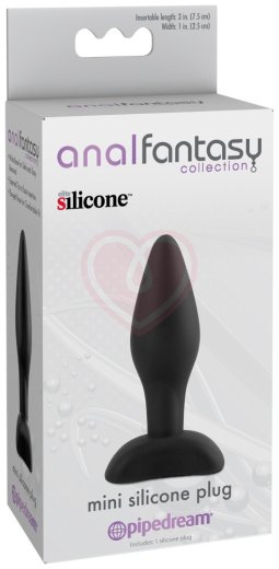 Анальная пробка Mini Silicone Plug мини чёрная фото 2
