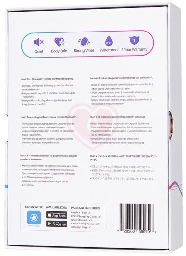 Тонкая анальная пробка Lovense Hush 2 XS с приложением фото 8
