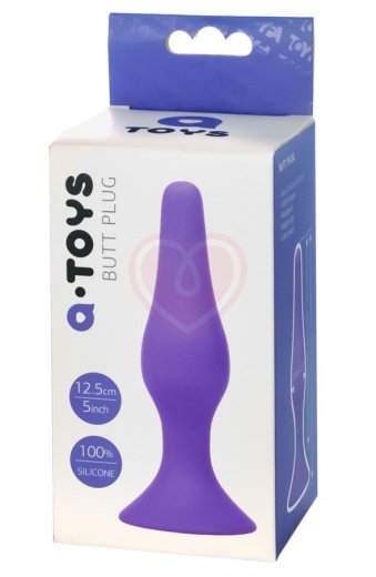 Силиконовая анальная пробка ToyFa A-Toys средняя фиолетовая фото 2