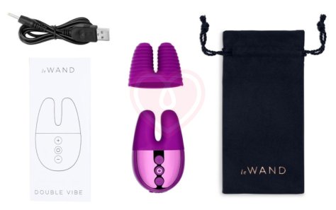 Мини-вибратор с двумя кончиками Le Wand Double Vibe фиолетовый фото 6