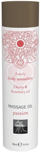 Массажное масло Shiatsu Massage Oil Passion Вишня и розмарин 100 мл фото 1