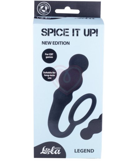 Анальный стимулятор с эрекционными кольцом Spice It Up Legend черный фото 2