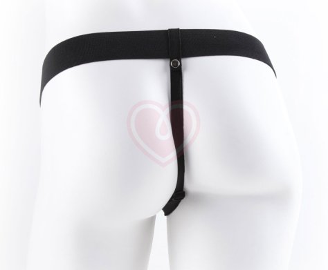 Фаллопротез с вибрацией Vibrating Hollow Strap-On with Balls Flesh 19 см телесный фото 3