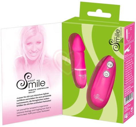 Минивибратор с дистанционным управлением Sweet Smile Bullet розовый фото 6