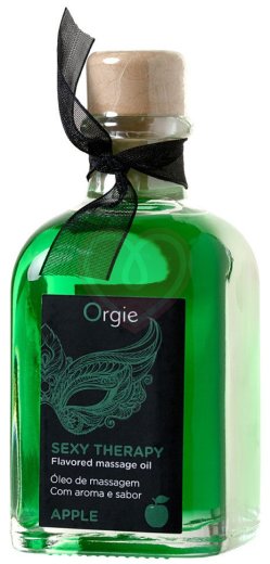 Масло для оральных ласк Orgie Lips Massage Set со вкусом яблока 100 мл фото 1
