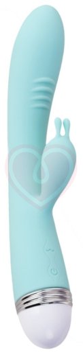 Вибратор с клиторальным стимулятором Flovetta Iris бирюзовый фото 1