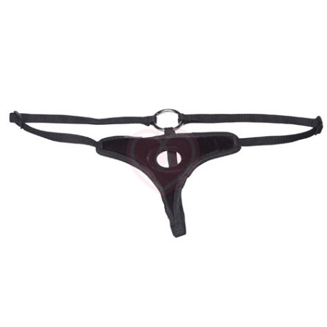 Бархатный пояс для страпона Black Velvet Bikini Strap-On фото 3