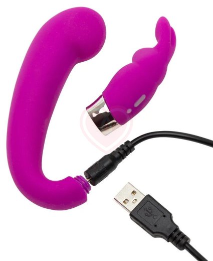 Вибратор для зоны G с клиторальной стимуляцией Happy Rabbit G-Spot фото 4