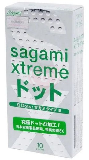Утончённые рельефные презервативы Sagami Xtreme Type-E 10 шт фото 1
