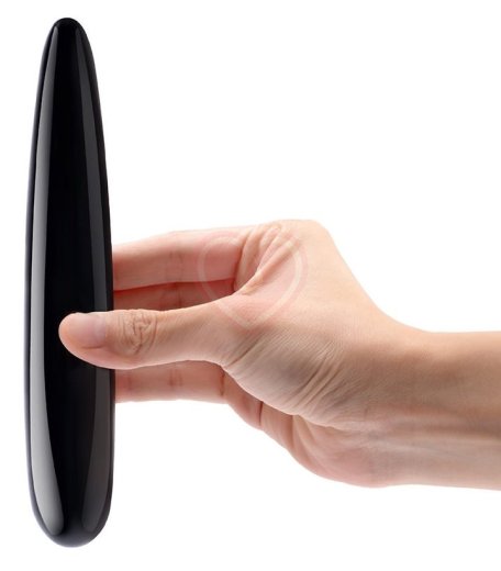Тонкий фаллоимитатор Le Wand Crystal Slim Wand чёрный обсидиан фото 2