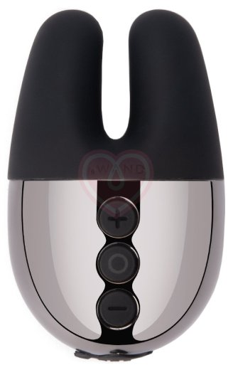 Мини-вибратор с двумя кончиками Le Wand Double Vibe чёрный хром фото 1