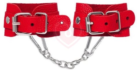 Наручники-браслеты со скругленными углами Pecado BDSM красные фото 2