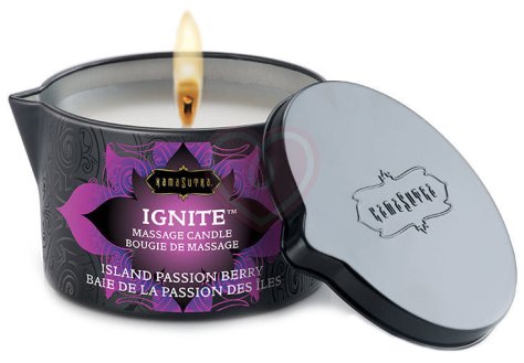 Массажное масло-свеча KamaSutra Ignite Island Passion Berry Тропические фрукты 170 г фото 1