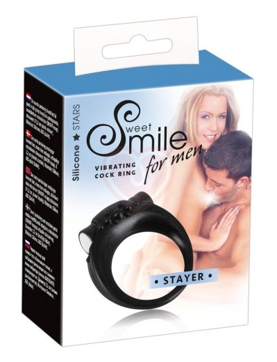 Виброкольцо для пениса Smile Stayer чёрное фото 4