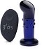 Стеклянный вибростимулятор простаты с пультом Glas Dotted Plug синий фото 1