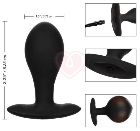 Утяжелённая расширяемая анальная пробка Weighted Silicone Inflatable Plug Large фото 2