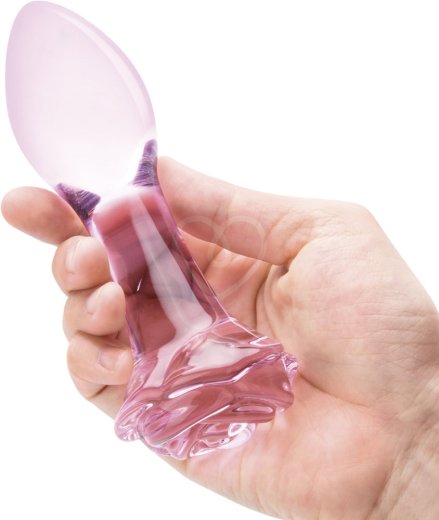 Набор стеклянных анальных пробок с розочками Glas Rosebud Butt Plug Set фото 4