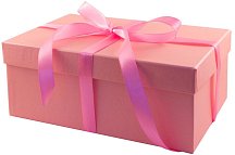 Подарочная коробка 19х12 см розовая