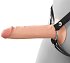 Фаллопротез Hollow Silicone Strap-On 18 см телесный фото 2