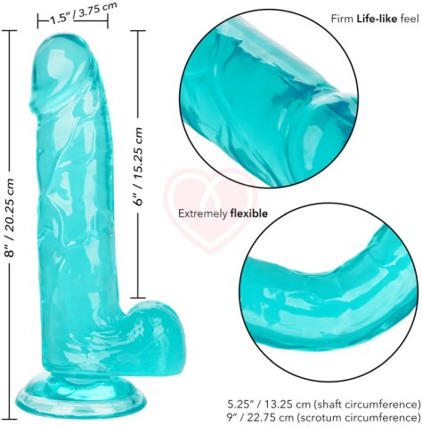 Фаллоимитатор Size Queen 15 см голубой фото 7