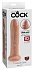 Фаллоимитатор King Cock Uncut с подвижной крайней плотью 18 см телесный фото 4