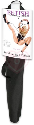 Набор для бондажа с распорками для рук и ног Pipedream Spread 'em Bar and Cuff Set фото 5