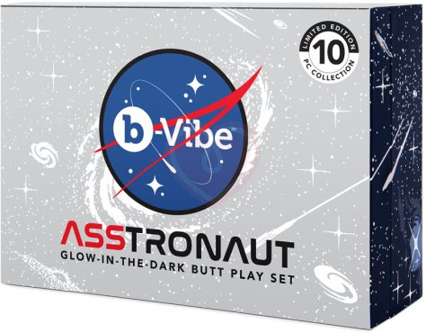 Набор для анальной стимуляции светящийся в темноте b-Vibe Asstronaut Glow In The Dark Set фото 10
