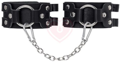 Оковы на ноги с двумя ремнями Pecado BDSM черные фото 1
