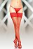 Чулки в мелкую сетку со швом сзади Soft Line Collection красные фото 1
