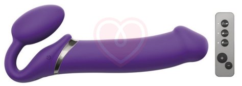 Безремневой страпон с вибрацией и пультом управления Strap-on-me XL фиолетовый фото 1