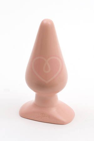 Пробка анальная большая Butt Plugs Smooth Classic Large телесная фото 3
