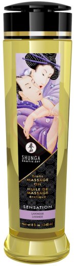 Массажное масло Shunga Sensation с ароматом лаванды 240 мл фото 1