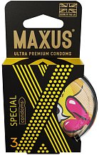 Презервативы с точками и рёбрами Maxus Air Special 3 шт с пластиковым кейсом