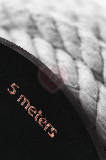 Хлопковая веревка для шибари на катушке Pecado BDSM 5 метров белая фото 2