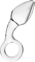 Стеклянная анальная изогнутая пробка Sexus Glass прозрачная