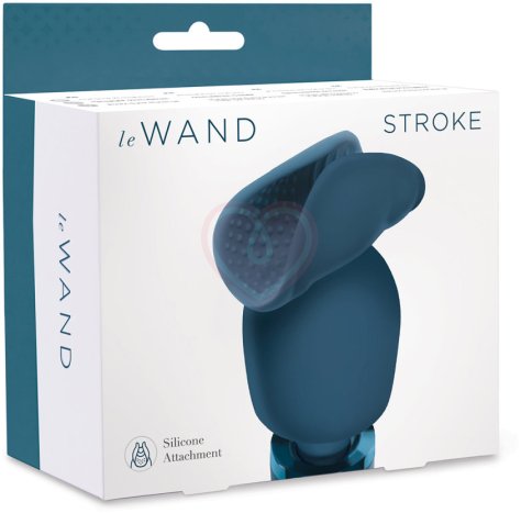 Насадка для мужской мастурбации на вибратор Le Wand Stroke синяя фото 9