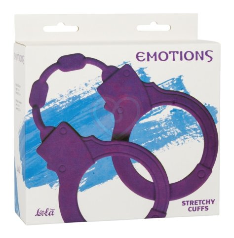 Силиконовые наручники Emotions Stretchy Cuffs фиолетовые фото 2