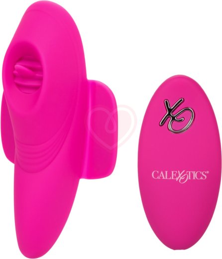 Стимулятор клитора с язычком и вибрацией Lock-N-Play Flicker Panty Teaser с пультом розовый фото 1