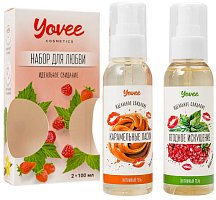 Набор для любви из 2 гелей-смазок Yovee со вкусом малины с мятой и карамели