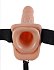 Фаллопротез с вибрацией Vibrating Hollow Strap-On with Balls Flesh 24 см телесный фото 3
