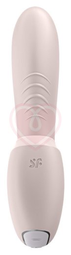 Гибкий вибратор с вакуумным стимулятором и приложением Satisfyer Sunray пыльно-розовый фото 4