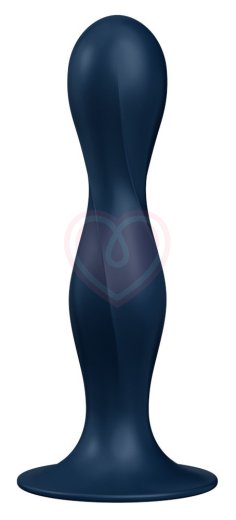Фаллоимитатор Satisfyer Double Ball-R с внутренними шариками синий фото 1