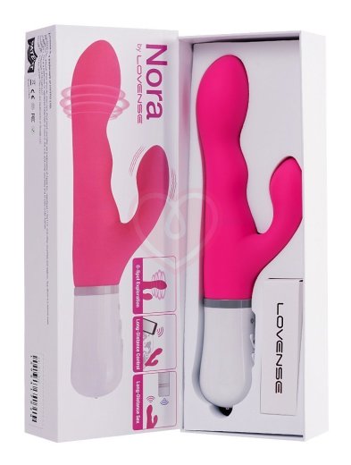 Управляемый со смартфона вибратор-кролик Lovense Nora розовый фото 4