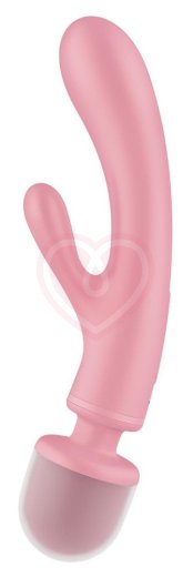 Двухсторонний вибратор-массажер Satisfyer Triple Lover розовый фото 2