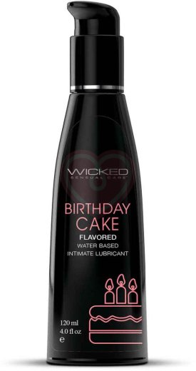 Оральный лубрикант Wicked Aqua Birthday Cake со вкусом торта с кремом 120 мл фото 1